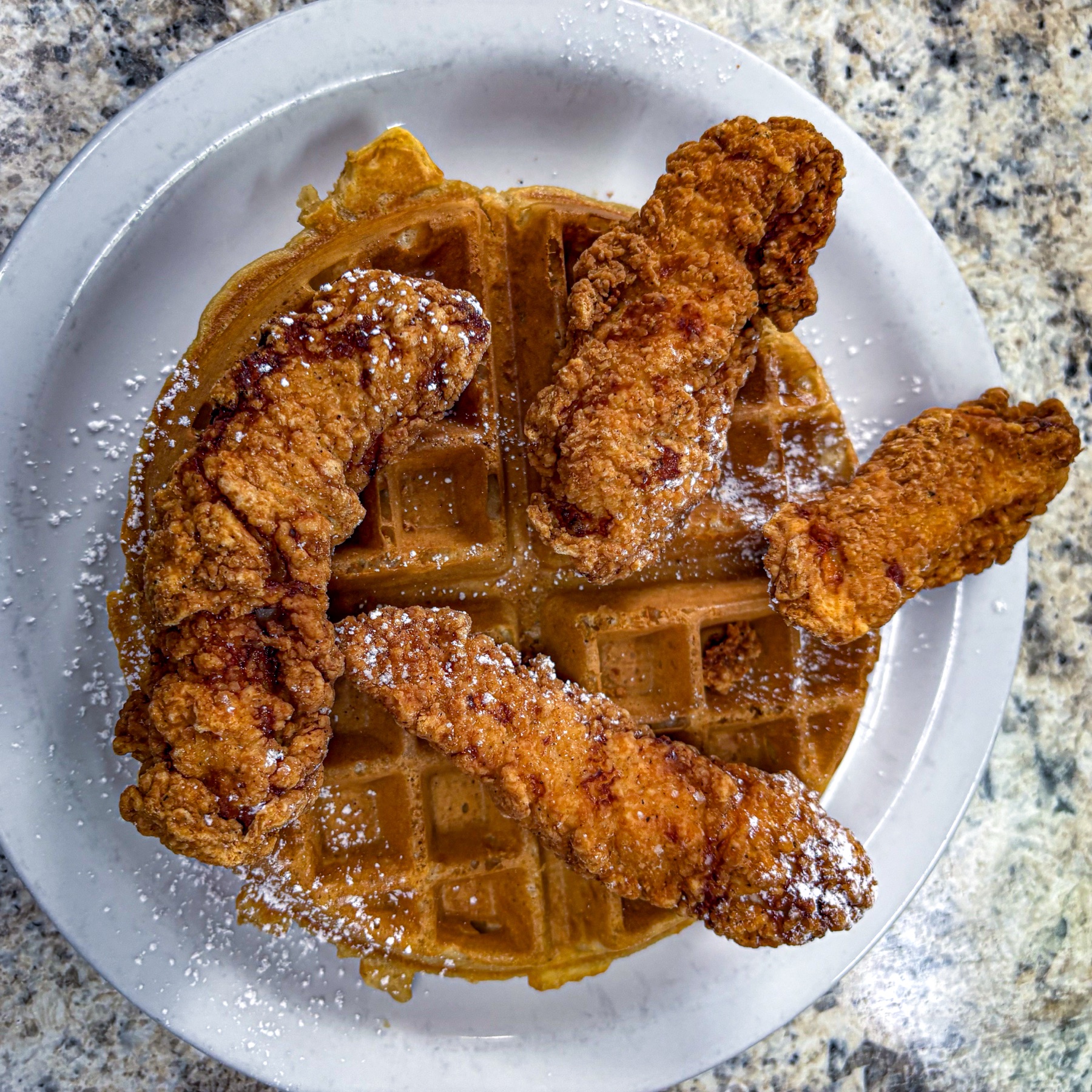 Chicken and waffle at Royal Biscuit